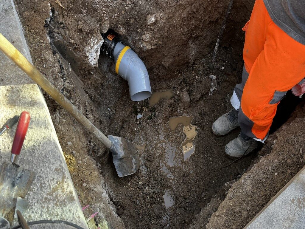 Pose du Flex seal et de la réduction