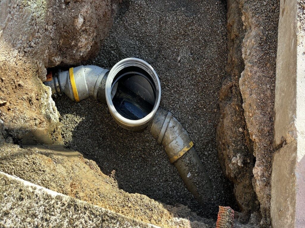 Enrobage du branchement réparé