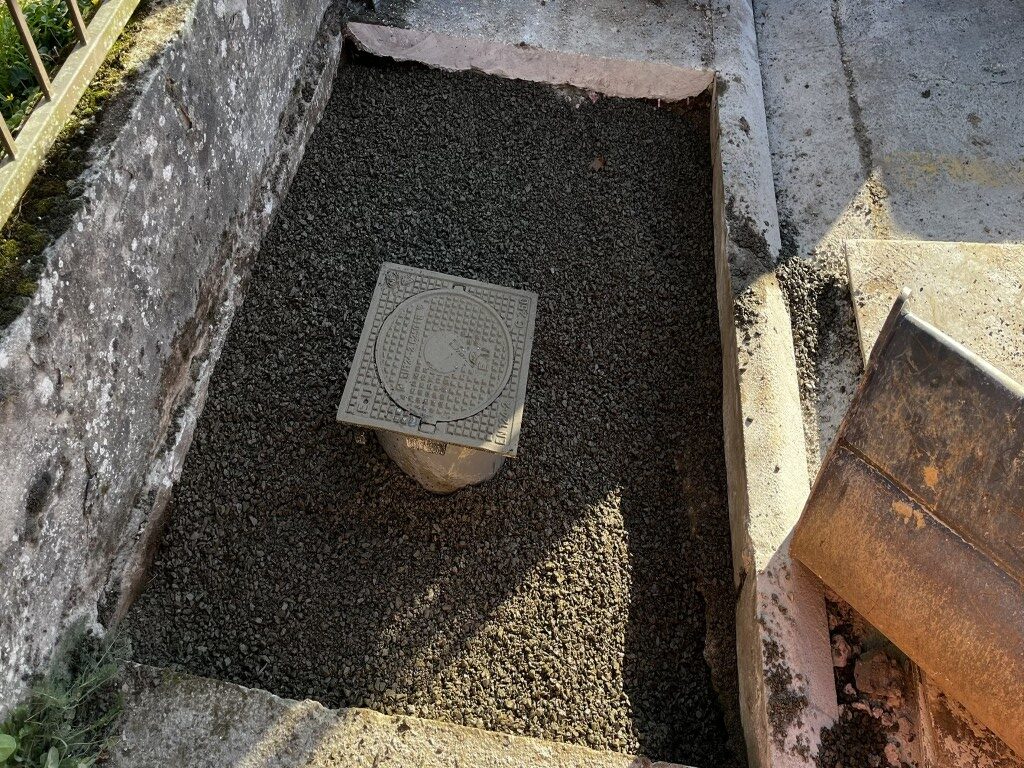 Remblaiement de la tranchée en grain de riz 2/6